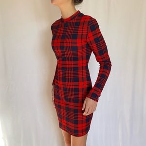 ZAFUL Red Plaid Dress